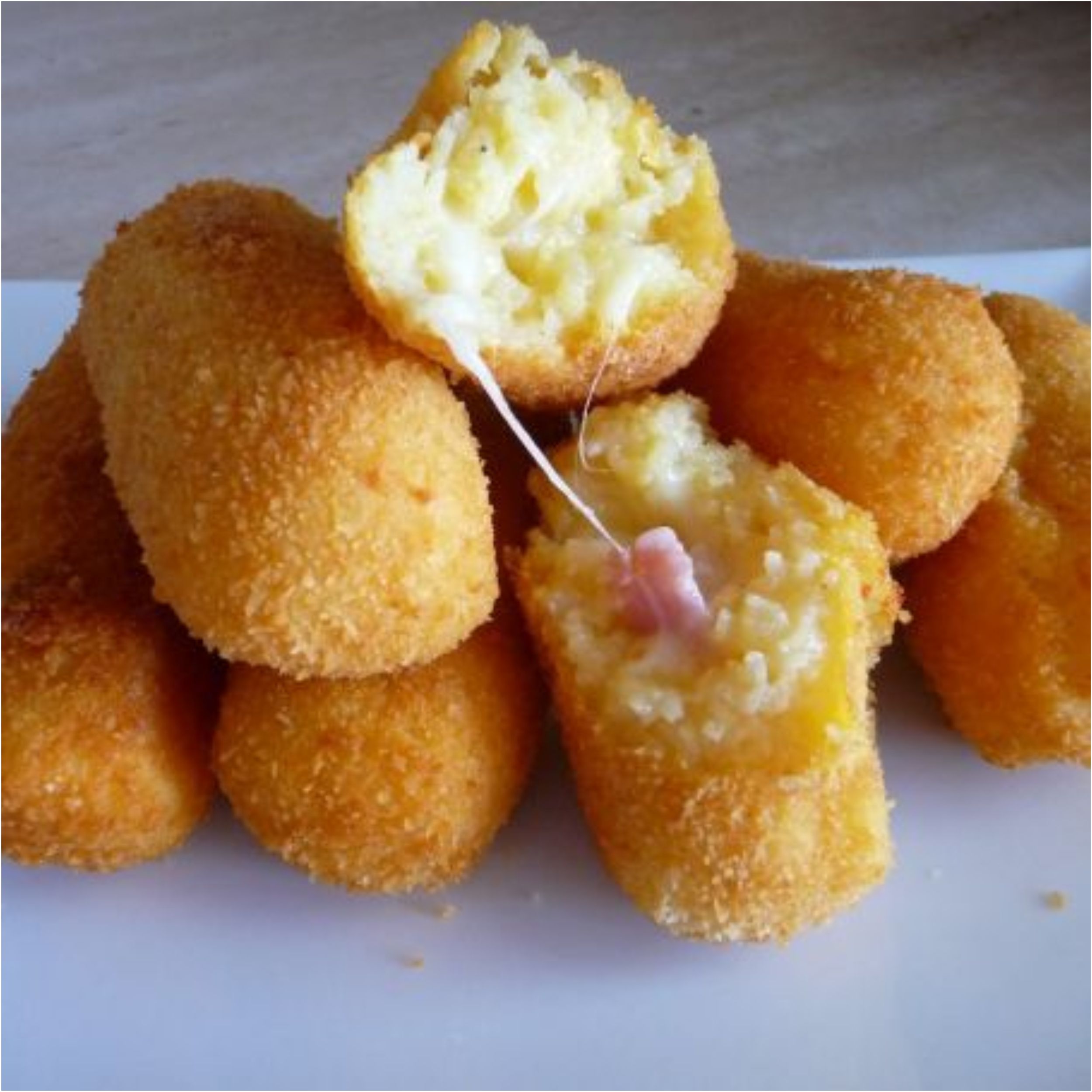 Croquetas de papa con jamÃ³n y queso x 1kg